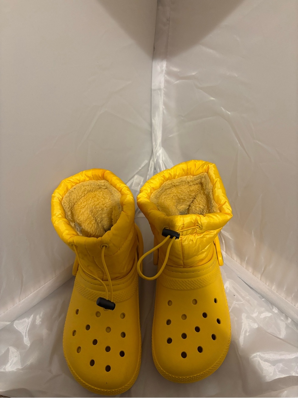 Croc Kids Yellow Cozy Winter Clog Boots